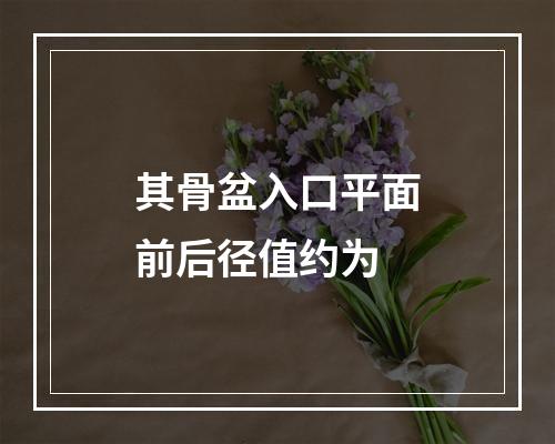 其骨盆入口平面前后径值约为