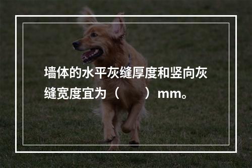 墙体的水平灰缝厚度和竖向灰缝宽度宜为（　　）mm。