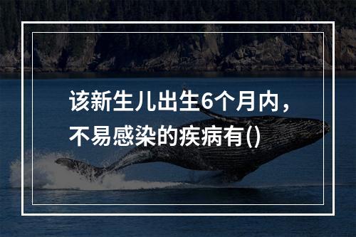 该新生儿出生6个月内，不易感染的疾病有()