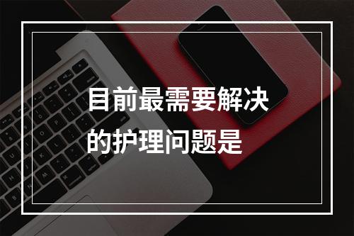 目前最需要解决的护理问题是