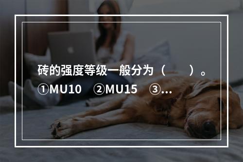 砖的强度等级一般分为（　　）。①MU10　②MU15　③M