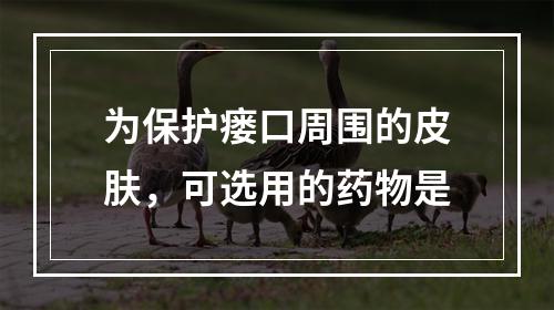 为保护瘘口周围的皮肤，可选用的药物是