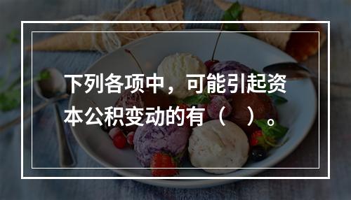 下列各项中，可能引起资本公积变动的有（　）。