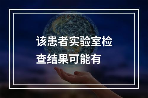 该患者实验室检查结果可能有