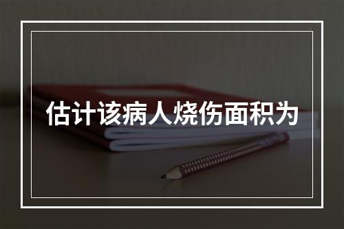 估计该病人烧伤面积为