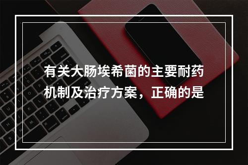 有关大肠埃希菌的主要耐药机制及治疗方案，正确的是