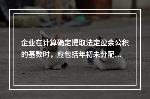 企业在计算确定提取法定盈余公积的基数时，应包括年初未分配利润