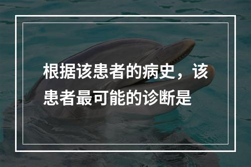 根据该患者的病史，该患者最可能的诊断是