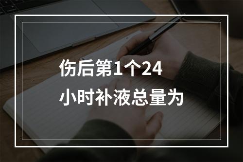 伤后第1个24小时补液总量为