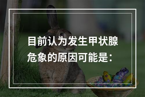 目前认为发生甲状腺危象的原因可能是：