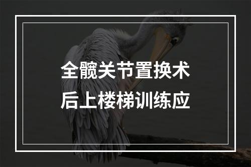 全髋关节置换术后上楼梯训练应