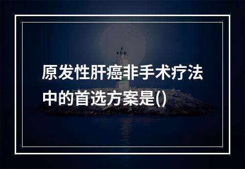 原发性肝癌非手术疗法中的首选方案是()