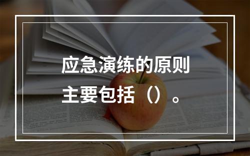 应急演练的原则主要包括（）。