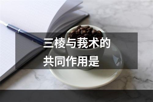 三棱与莪术的共同作用是