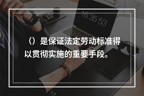 （）是保证法定劳动标准得以贯彻实施的重要手段。