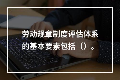 劳动规章制度评估体系的基本要素包括（）。