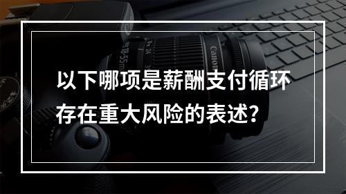 以下哪项是薪酬支付循环存在重大风险的表述？