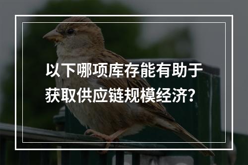 以下哪项库存能有助于获取供应链规模经济？