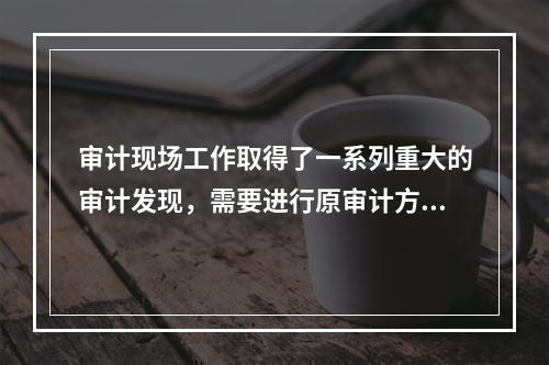 审计现场工作取得了一系列重大的审计发现，需要进行原审计方案外