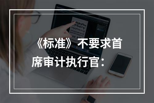 《标准》不要求首席审计执行官：