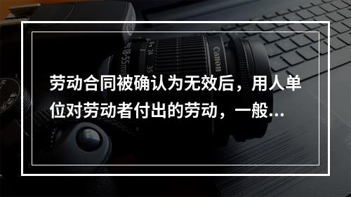 劳动合同被确认为无效后，用人单位对劳动者付出的劳动，一般可参