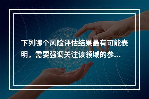 下列哪个风险评估结果最有可能表明，需要强调关注该领域的参与性