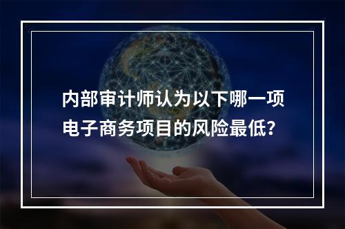 内部审计师认为以下哪一项电子商务项目的风险最低？