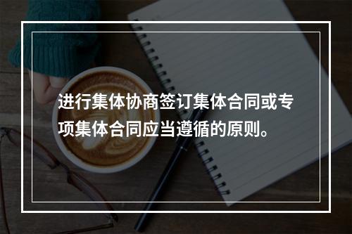 进行集体协商签订集体合同或专项集体合同应当遵循的原则。