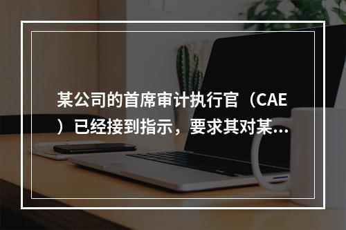 某公司的首席审计执行官（CAE）已经接到指示，要求其对某信息