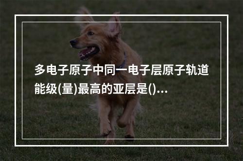 多电子原子中同一电子层原子轨道能级(量)最高的亚层是()。