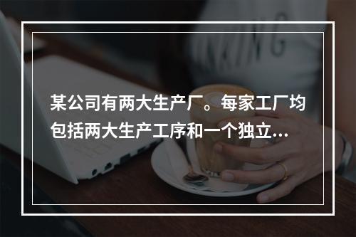 某公司有两大生产厂。每家工厂均包括两大生产工序和一个独立的包