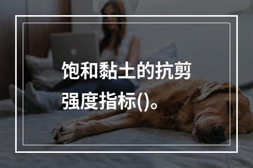 饱和黏土的抗剪强度指标()。