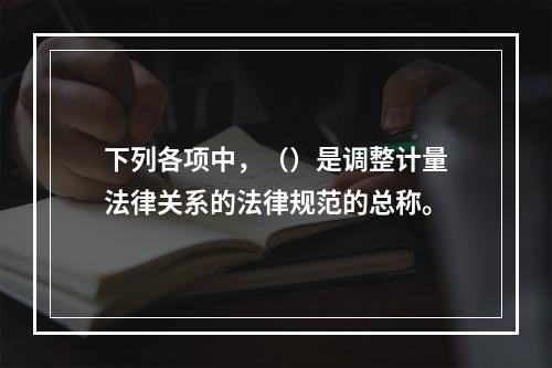 下列各项中，（）是调整计量法律关系的法律规范的总称。