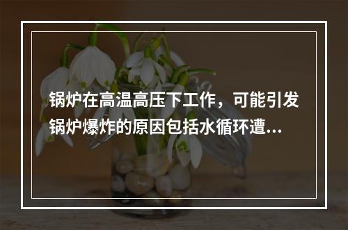 锅炉在高温高压下工作，可能引发锅炉爆炸的原因包括水循环遭破坏