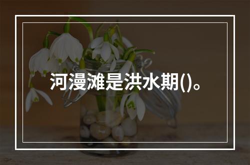 河漫滩是洪水期()。