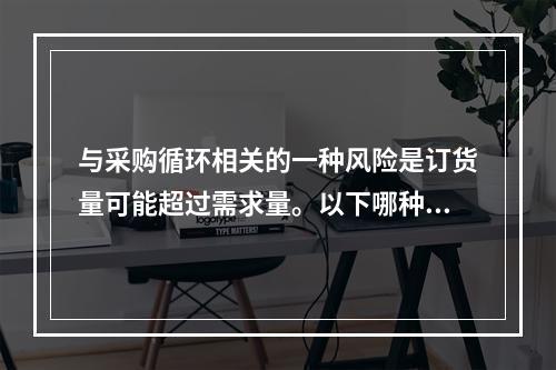 与采购循环相关的一种风险是订货量可能超过需求量。以下哪种控制