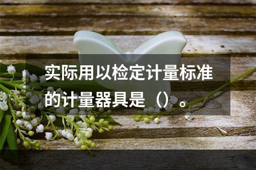 实际用以检定计量标准的计量器具是（）。