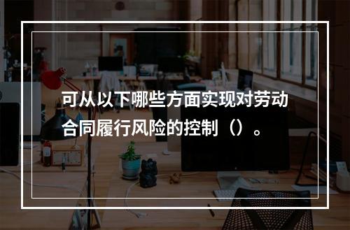 可从以下哪些方面实现对劳动合同履行风险的控制（）。