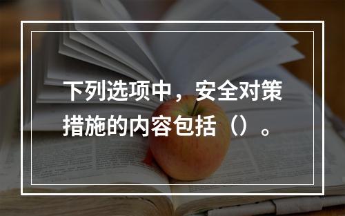 下列选项中，安全对策措施的内容包括（）。