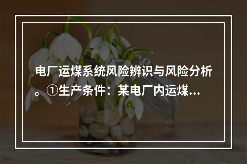 电厂运煤系统风险辨识与风险分析。①生产条件：某电厂内运煤系统