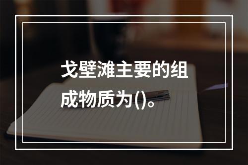 戈壁滩主要的组成物质为()。