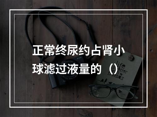 正常终尿约占肾小球滤过液量的（）