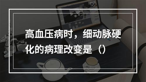 高血压病时，细动脉硬化的病理改变是（）