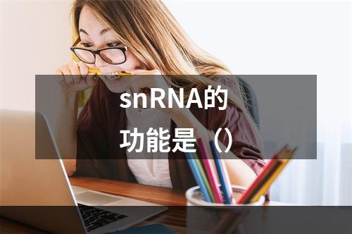 snRNA的功能是（）