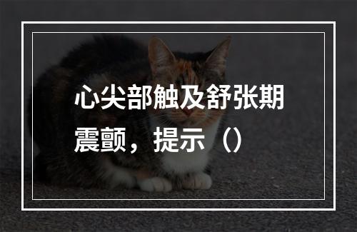 心尖部触及舒张期震颤，提示（）