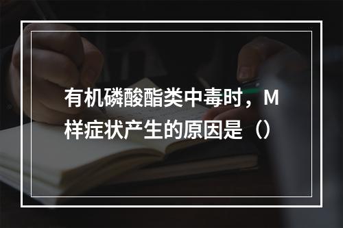 有机磷酸酯类中毒时，M样症状产生的原因是（）