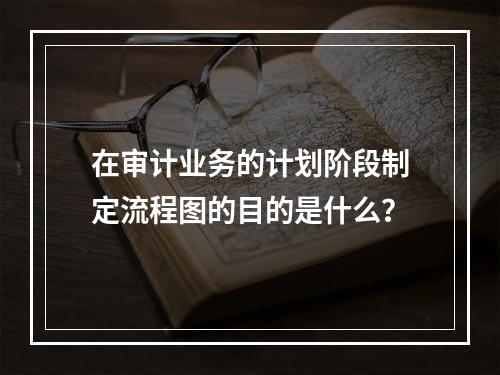 在审计业务的计划阶段制定流程图的目的是什么？