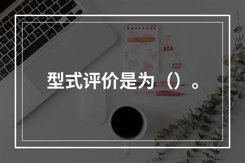 型式评价是为（）。