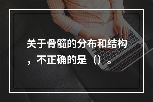 关于骨髓的分布和结构，不正确的是（）。