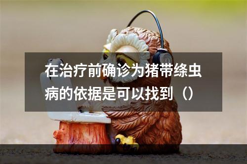 在治疗前确诊为猪带绦虫病的依据是可以找到（）